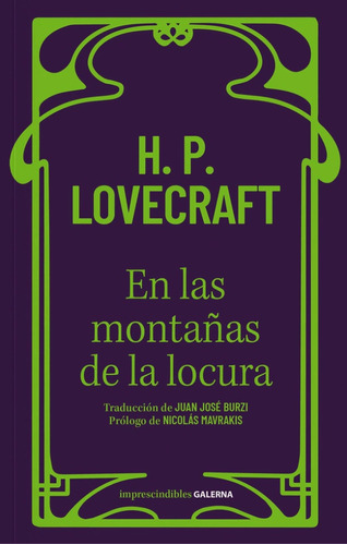 En Las Montañas De La Locura, De H.p. Lovecraft. Editorial Galerna, Tapa Blanda En Español, 2023