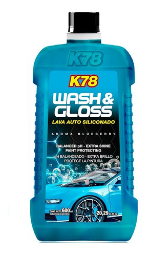 Shampoo Lava Autos Siliconado K78 Wash & Gloss Maximo Brillo