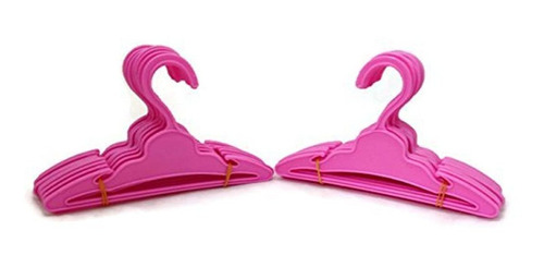 Ropa Para Muñecas Juego De 24 perchas De Plástico Rosa