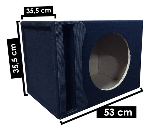 Imagen 3 de 5 de Cajón Subwoofer 12 Pulgadas Bassreflex Aglomerado Bornera