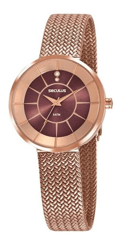 Relógio Feminino Seculus Social Rose A Prova D'água