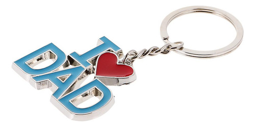 4x Llavero Con Dad Charm Llavero Decoración Azul Rojo