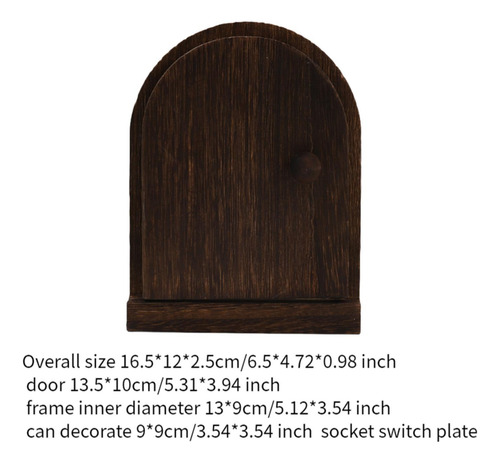 Elegante Cubierta Para Interruptor De Madera Marron Oscuro