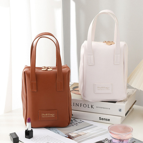 Bolsa De Maquillaje Shell, Organizador Portátil De Gran Capa