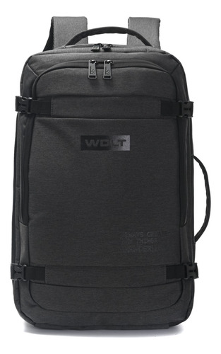 Mochila Wanderlust Travel Go Wdlt 18 Pulgadas Porta Notebook Negro Liso