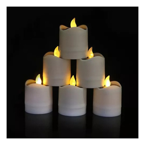 A 2 Velas Tealight Led Elétricas Movidas A Energia Solar