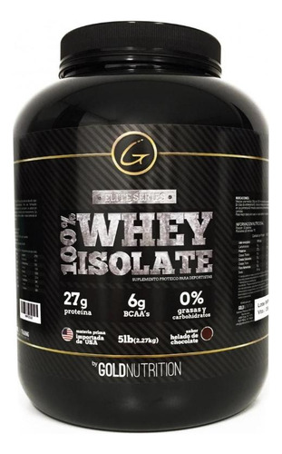 100% Whey Isolate Gold Nutrition 5lb Helado De Chocolate