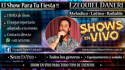 Cantante Show En Vivo Para Tu Evento Con Animación