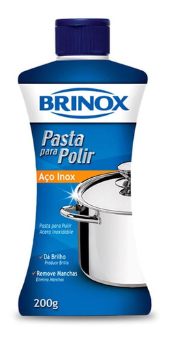 Pasta Para Polir Aço Em Inox Brinox 200ml