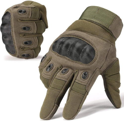 Guantes Tacticos Airsoft Full Dedos Royal Verde Paintball