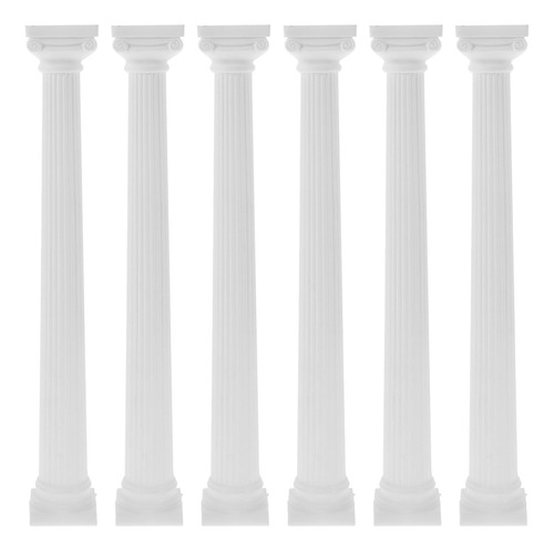 Juego De 6 Mini Pilares Romanos De Plástico Columnas Grieg
