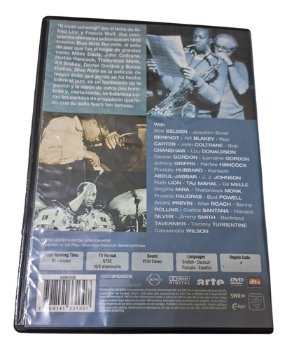 Blue Note A Story Of Modern Jazz Dvd Edición Especial