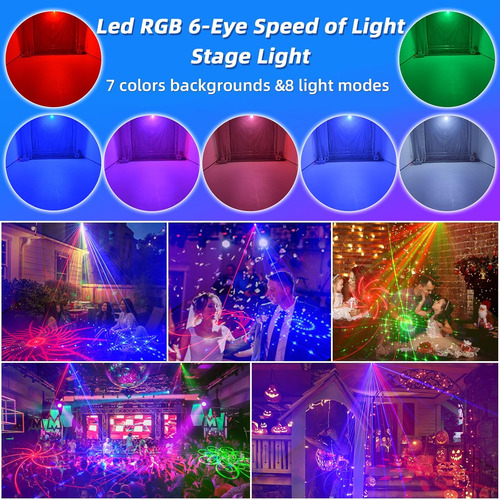 Luces De Fiesta, Luces Láser De Escenario Activadas Por Soni