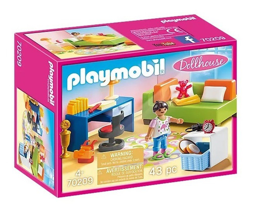 Figura Armable Playmobil Habitación Adolescente 43 Piezas