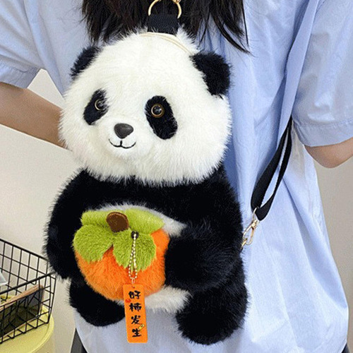 Mochila Con Estilo De Panda De Felpa For Viajes,