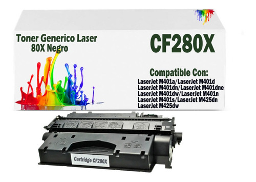 Toner Generico Cf280x Para Laserjet M425dw/m401a/m401dne