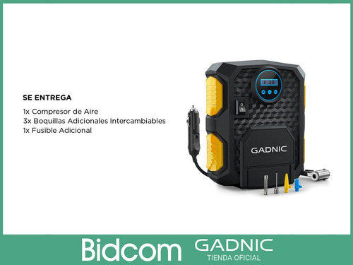 Imagen 8 de 10 de Mini Compresor De Aire 12v Inflador Portatil Profesional