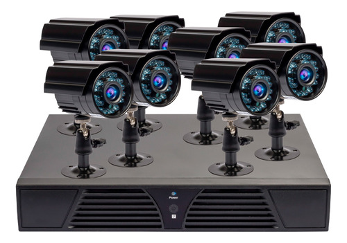 Kit Seguridad 8 Camaras Exterior Cctv Dvr 700tvl Motorizado Infrarrojo Vision Nocturna  Vigilancia