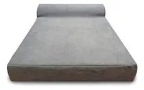 Comprar Colchon Perros Viscoelastico Ortopedico 140x80 + Funda Extra Color Gris Diseño Liso