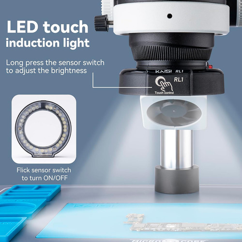 Kaisi Microscopio Estéreo Trinocular Tx-350s, Microscopio