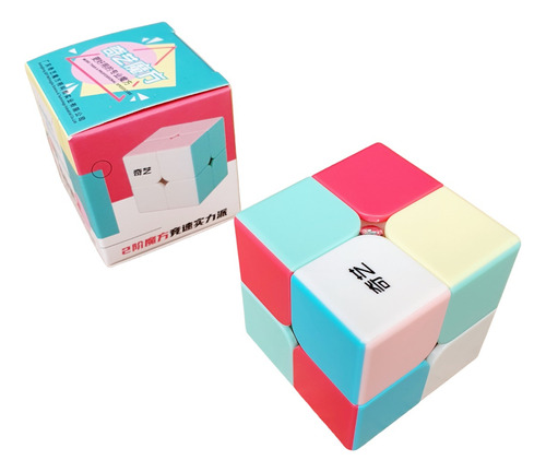 Cubo Rubik Qiyi Qidi 2x2 Neon Pastel Speedcub Stickerless 