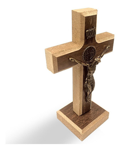 Cruz Crucifixo Em Madeira De Mão De Bolsa Para Orar Pequena