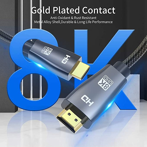 Imagen 2 de 7 de Cable Hdmi A 4k Hdmi Full Hd Versión 2.0 De 3m