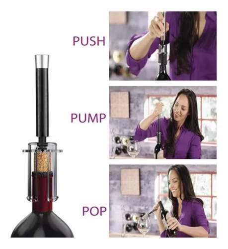 / Abridor De Botellas De Vino Con Bomba De Presión De Aire,