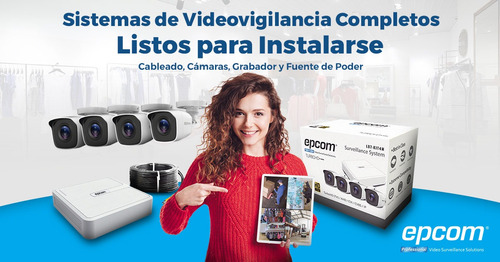 Kit Circuito Cerrado 4 1080 Epcom Audio Metal 1tb