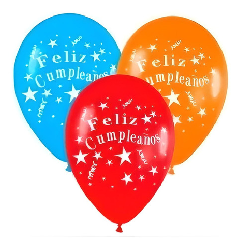 Globos Surtidos De Feliz Cumpleaños Para Fiestas