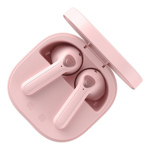 Auricular in-ear gamer inalámbrico Soundpeats TWS TrueAir 2 pink con luz LED