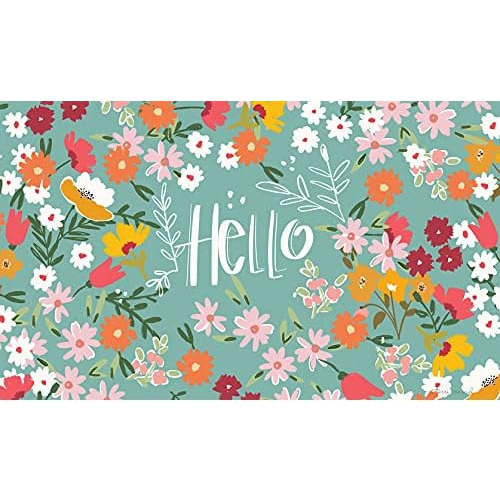 Felpudo De Flores  Hello Flowers  Primavera De 18x30 Pu...