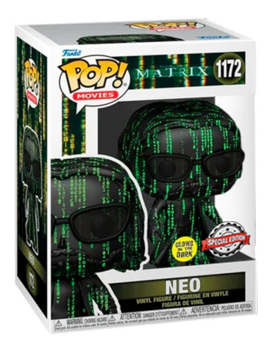 Imagen 2 de 2 de Funko Pop Movies: The Matrix 4 - Neo (glow In The Dark)