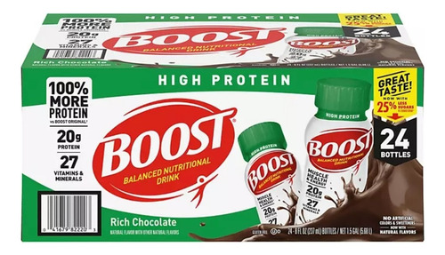 Bebida Energética Boost Protein Balanced Chocolate En Botell