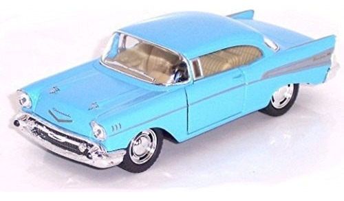 5 Diecast 1957 Chevy Bel Air Coupe 140 Escala Azul