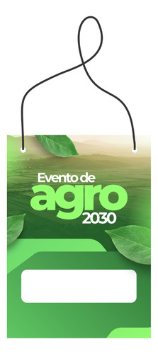 Kit 100 Credenciais De Eventos Personalizadas Frente E Verso