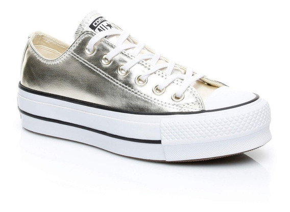 converse dorados mujer