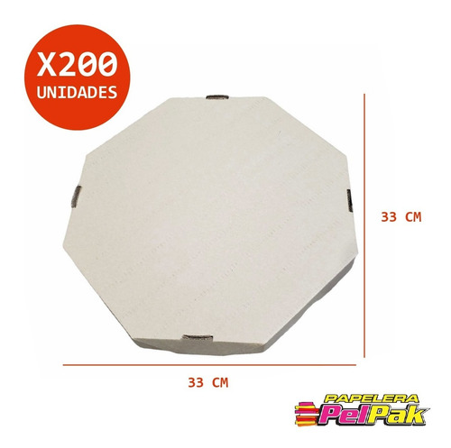 Caja Para Pizza Octogonal Microcorrugado X 200 