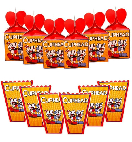 Pack 12 Cajas Para Dulces/dulcera Fiesta Cumple Cuphead