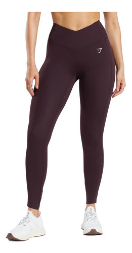 Gymshark Crossover Leggings - Plum Brown 