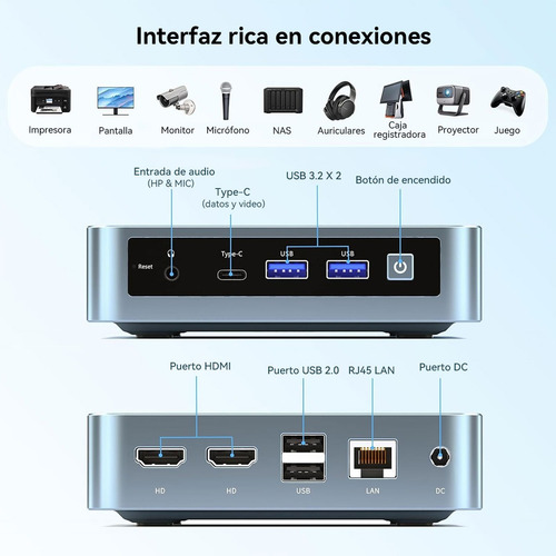 Mini Pc Intel N150 16 Gb Ddr4 Ram 512 Gb Ssd Windows 11 Pro