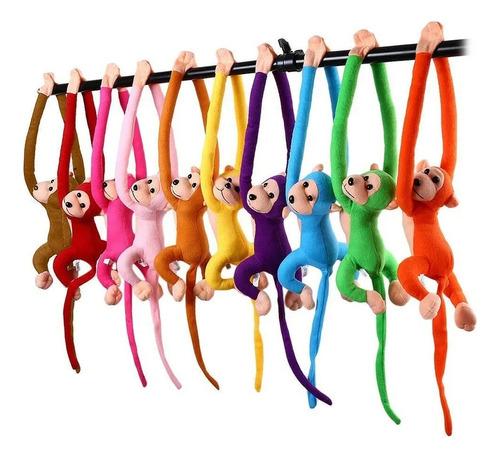 Peluche Mono Colgante Sonido 60cm Varios Colores Ltf Shop