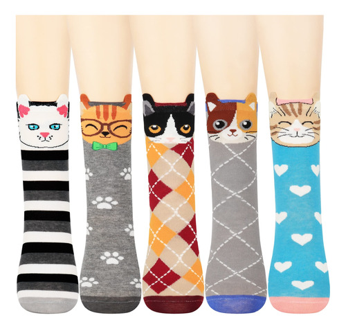 Jeasona Calcetines De Gato Para Mujer, Regalos De Gato, Lind