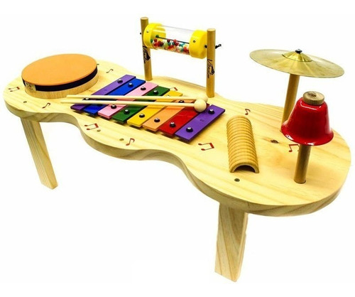 Bateria Infantil Pequena Percussão Baby