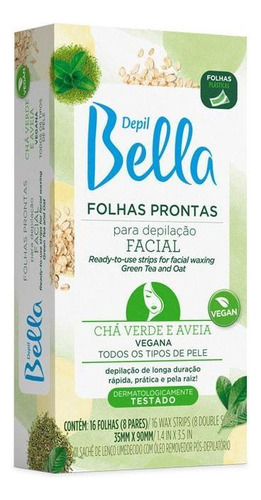 Depil Bella Folhas Depilatória Facial Chá Verde E Aveia