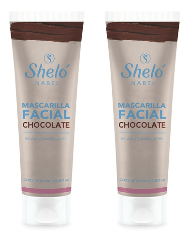 2 Crema Facial Piel Seca Mascarilla Chocolate Relaja Sheló