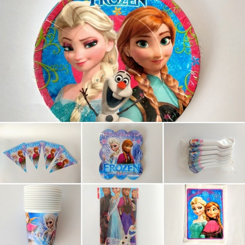 Decoración Frozen Fiesta Cumpleaños Princesas  Elsa Y Ana
