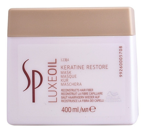 Imagen 1 de 1 de Mascarilla Con Aceite Argán Wella Sp Luxe Oil Keratin 400ml