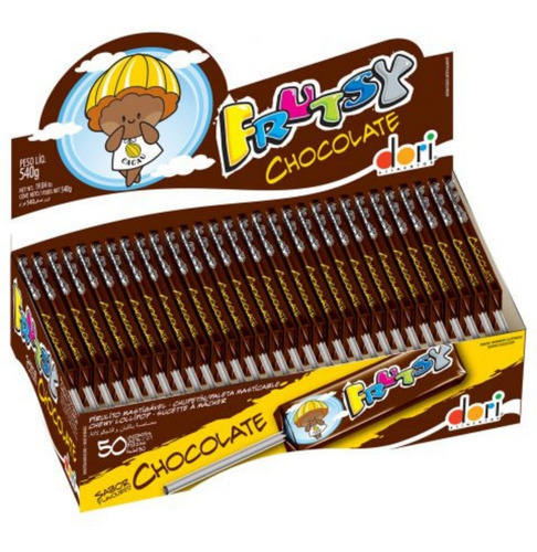 Pirulito Mastigável Sabor Chocolate 11gr C/50un - Dori