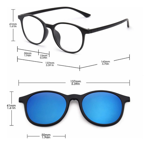 M Gafas De Sol Polarizadas Con Clip Magnético De Moda